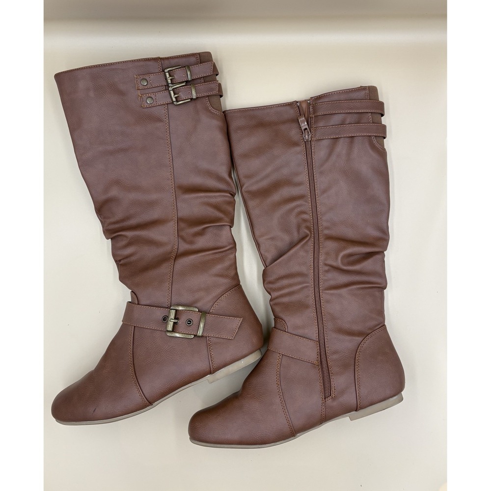 Woman's Knee-High Brown Boots Shoes Size 9 - Picture 3 of 5